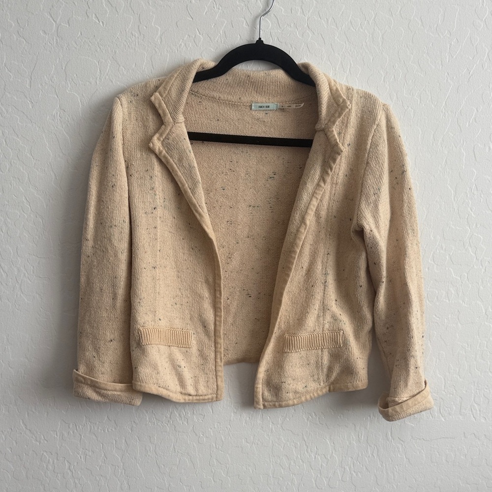 Cotton blend Cream Blazer Jacket